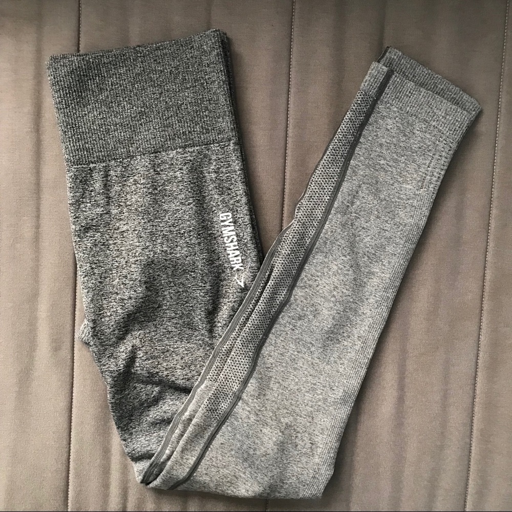 Gymshark ombre seamless leggings grey gray EUC - Picture 3 of 6